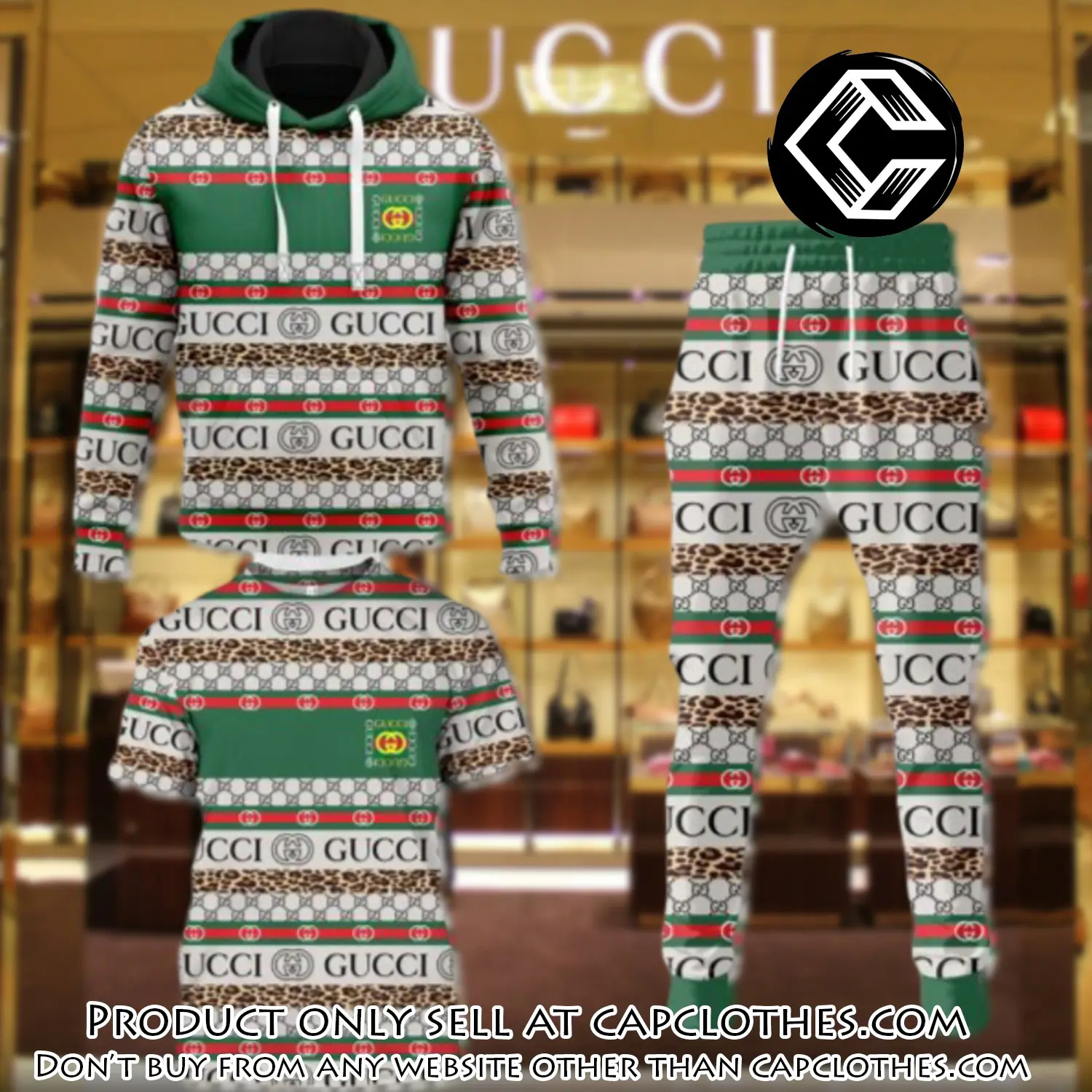 Gucci luxury brand combo tshirt hoodie long pants set trending 24 outfit sport lcs1033 cc5208974